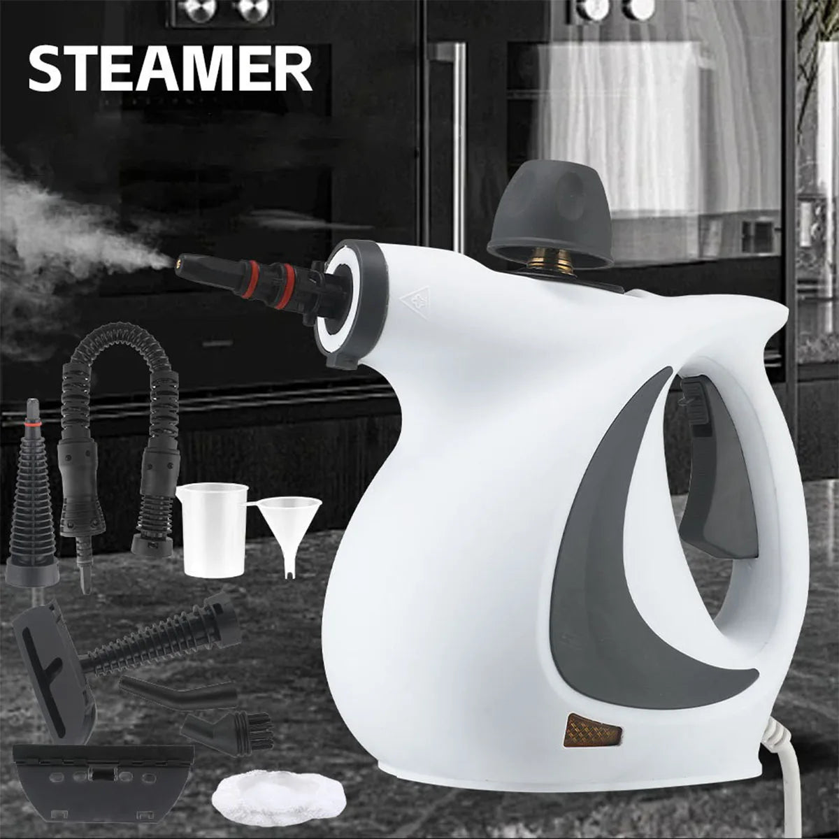 Pressurized Handheld Steam Cleaner for Home - Portable Multi-Purpose High Pressure Deep Multi-Surface Cleaning Steamer Machine